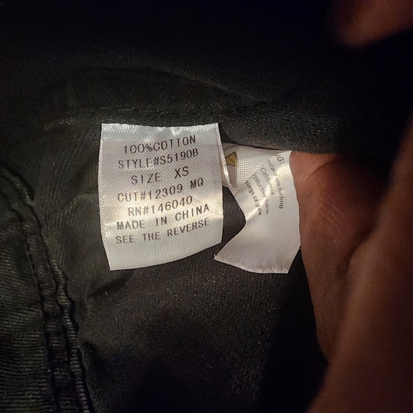 Sunset & Spring Embellished Oversized Distressed Denim Jacket Stud Accents XS - Picture 7 of 14